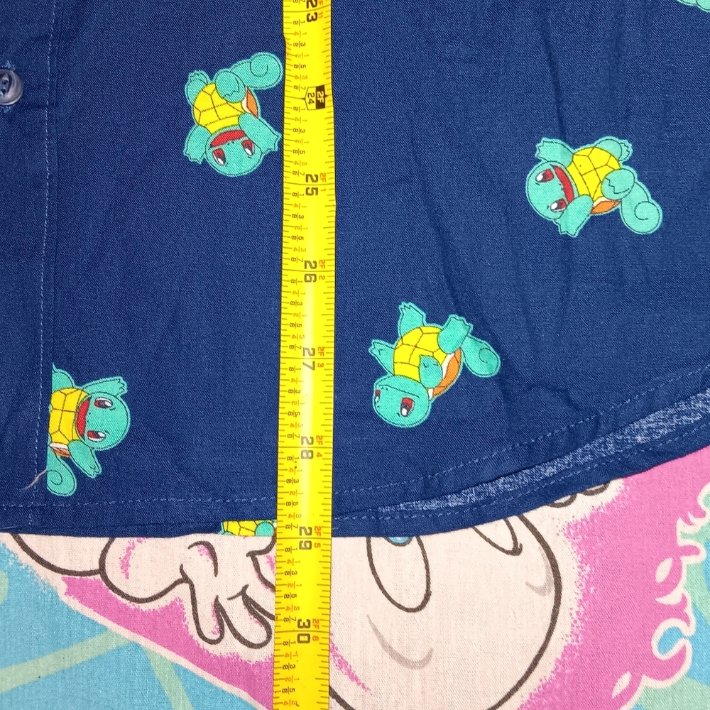 New 2017 Pokemon Squirtle All Over Print Button Up Shirt - Picture 4 of 5